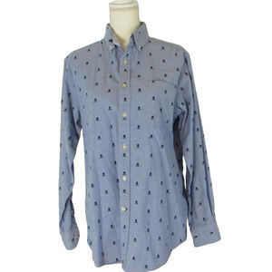 Whimsigoth Goth Cremieux Skull &‎ Bones Men's LS shirt M slim